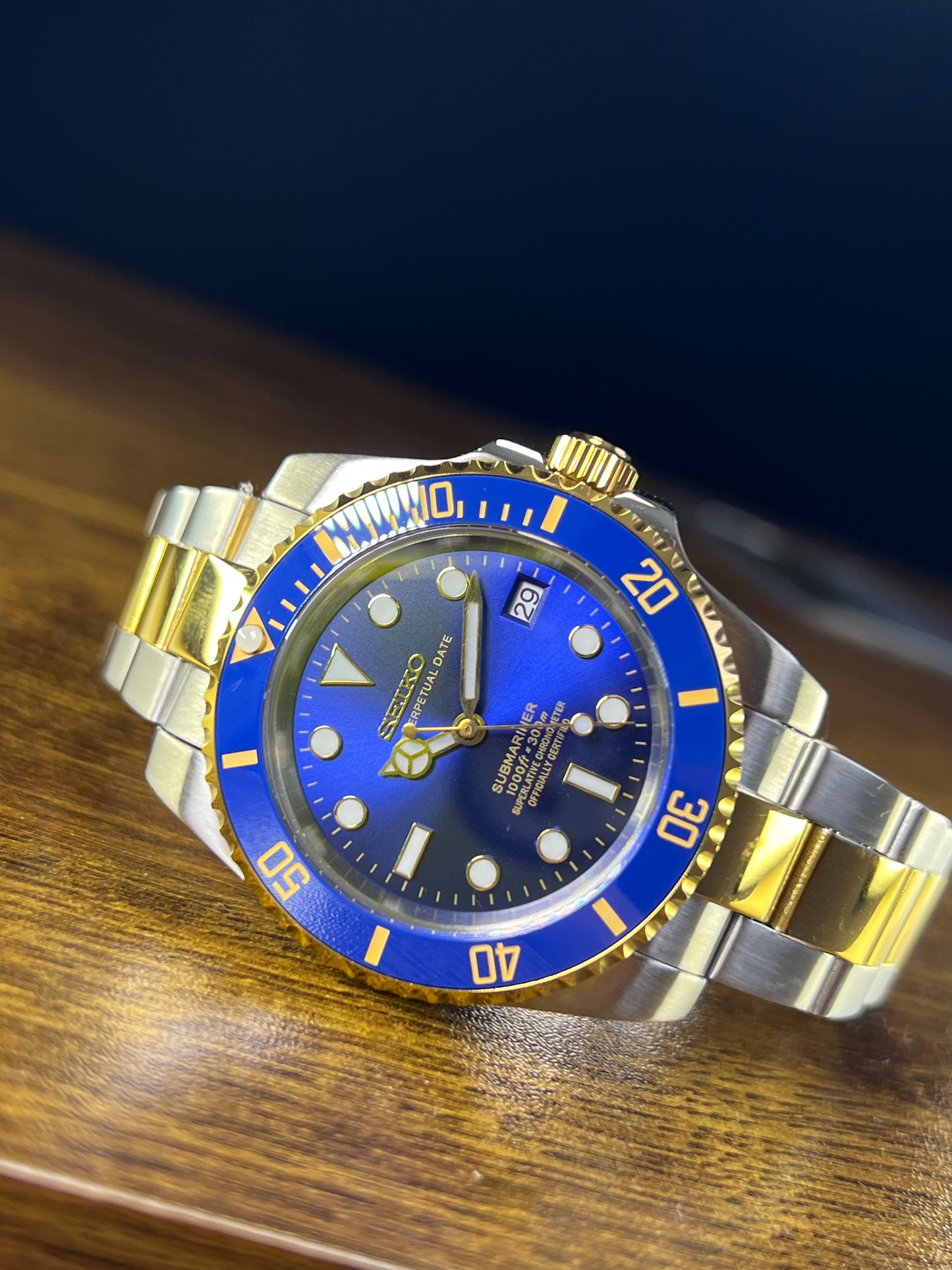 Seiko Mod Submariner bluesy
