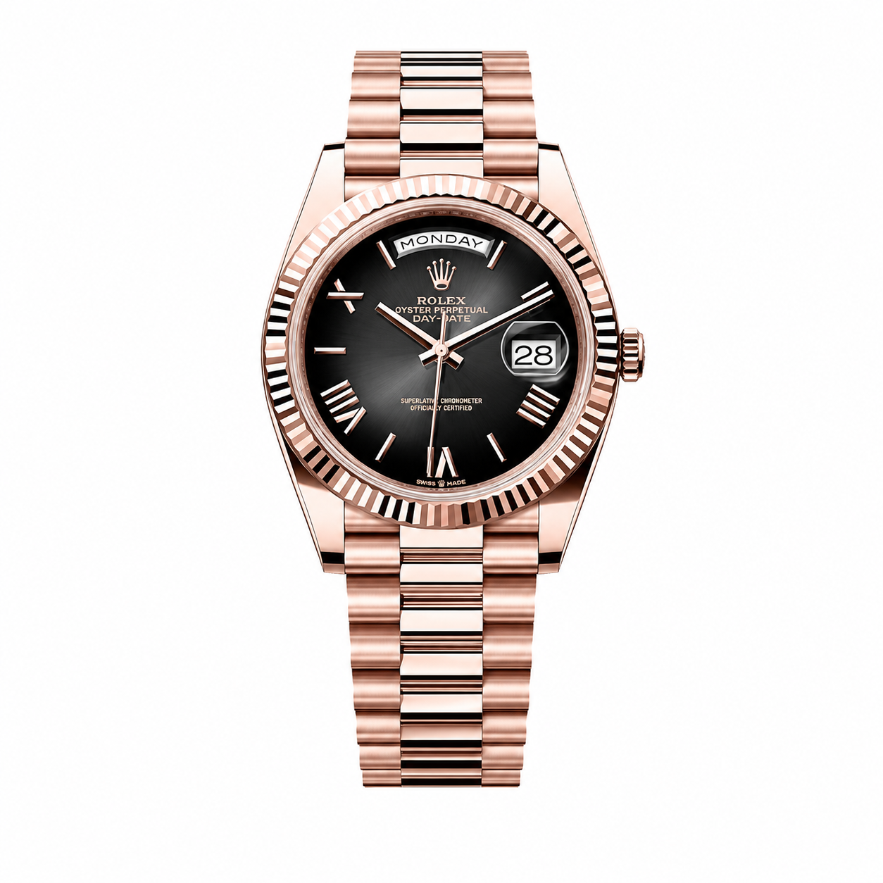 Day-Date Rose Gold Black AAA