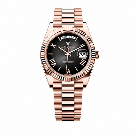 Day-Date Rose Gold Black AAA