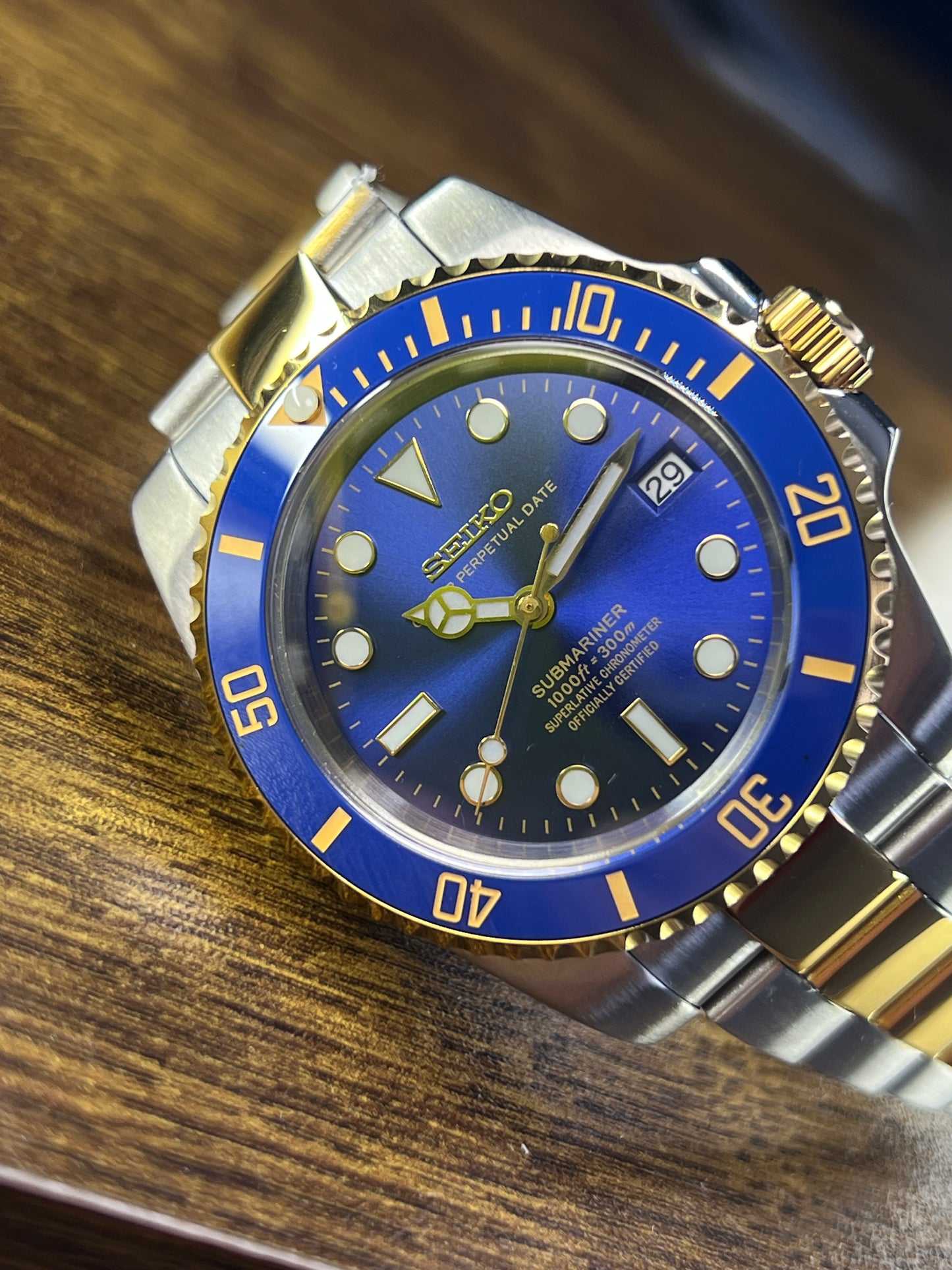 Seiko Mod Submariner bluesy
