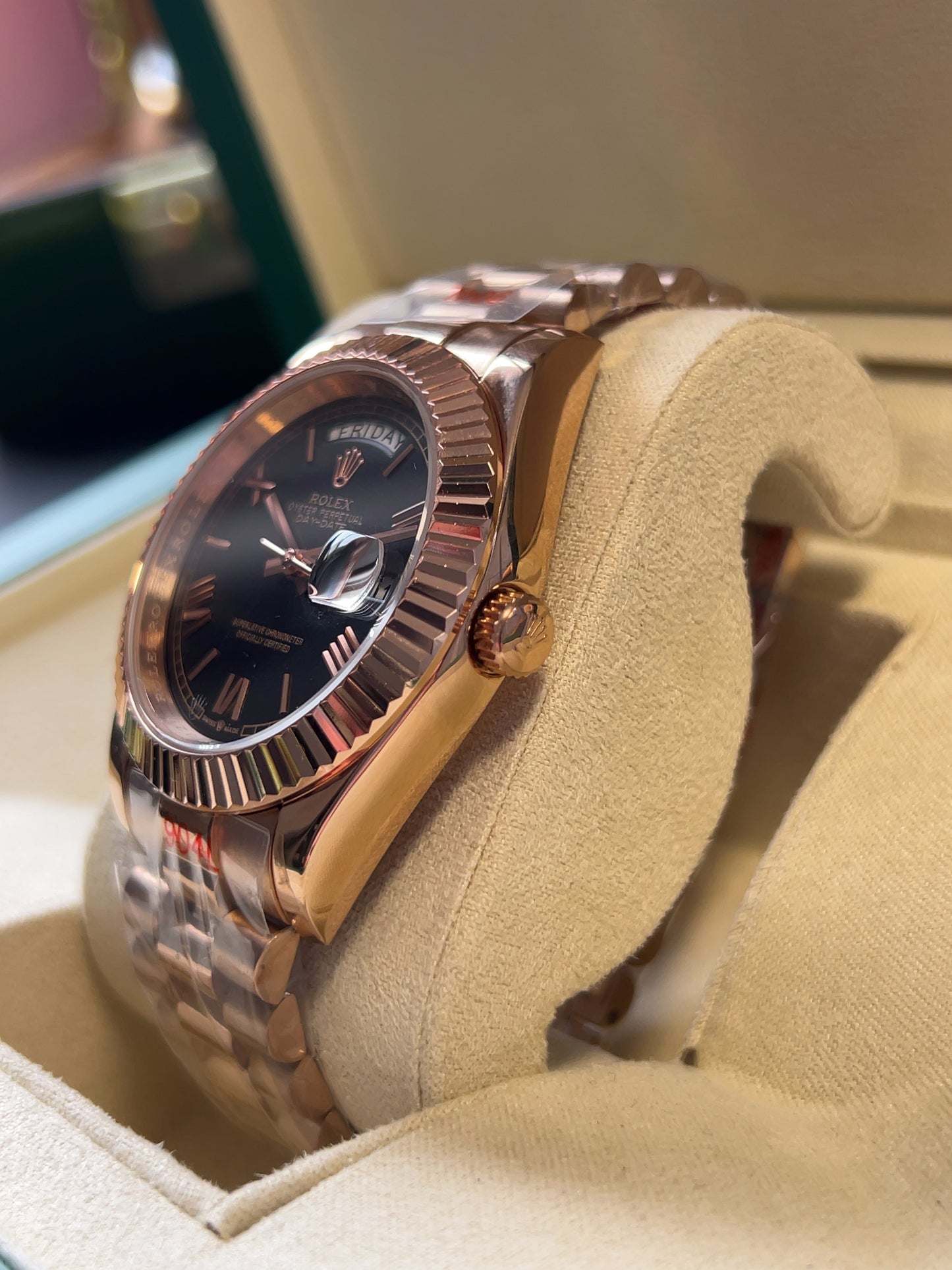 Day-Date Rose Gold Black AAA