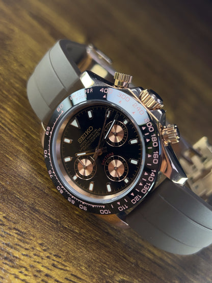 Seiko Mod Daytona Oysterflex Gold Rose