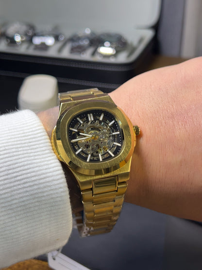 Nautilus Skeleton Dorado Automático