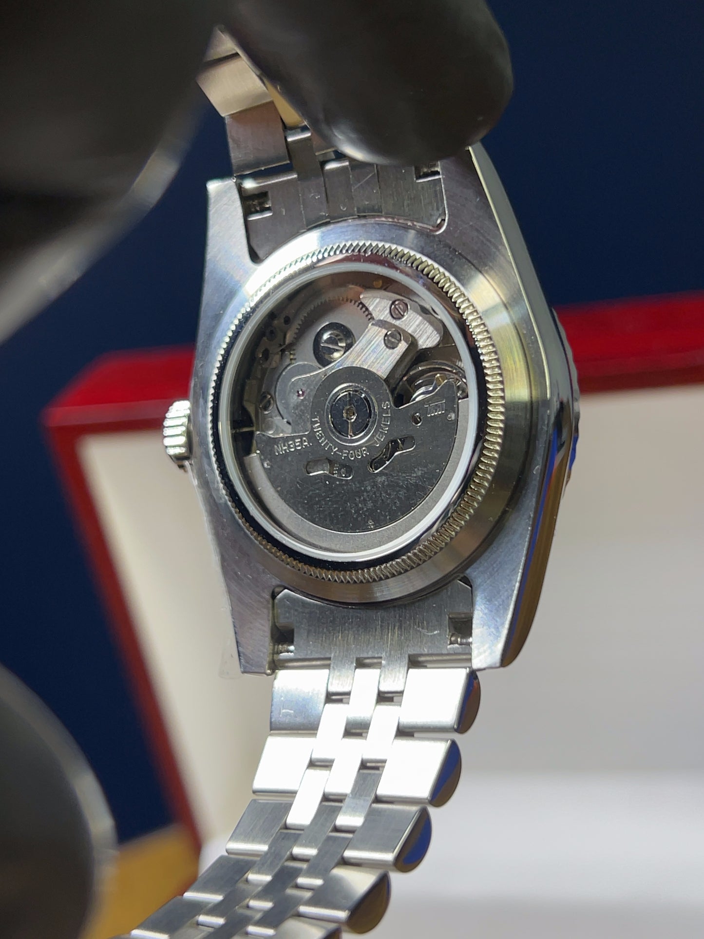 Seiko Mod Datejust Blue Light Arabic