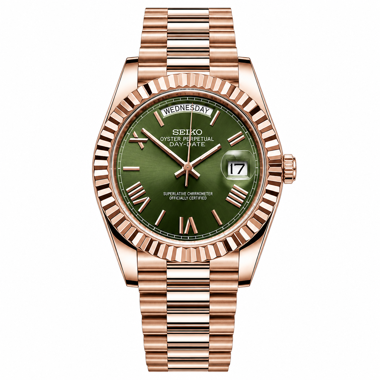 Seiko Mod Day-Date olive (President)
