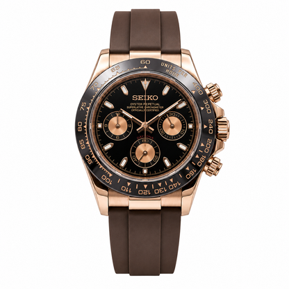 Seiko Mod Daytona Oysterflex Gold Rose